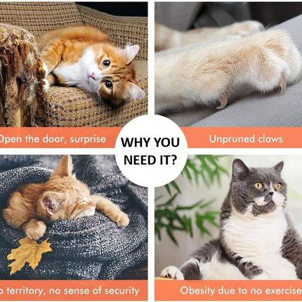 CARLA HOME 140cm Cat Tree for Indoor Cats with Plush Perch, Sisal Scratching Posts & Condo for Kittens & Adult Cats (Beige)-2050057517681217541