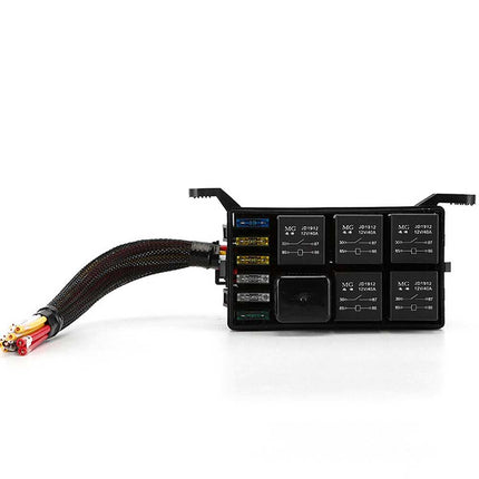 Waterproof 6-Slot Relay & Fuse Block, 12V 40A with ATC Fuse Holders
