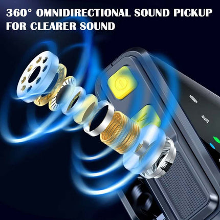 Dual Wireless Lavalier Microphone Plug-Play Lapel Mic for Phone Recording Vlogging