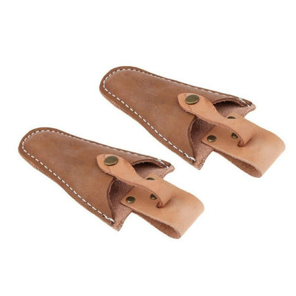 2PCS Brown PU Leather Secateurs Holster Belt Pouch for Garden Shears