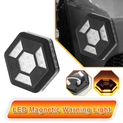 360° Rotating Magnetic LED Car Warning Light - High Visibility Flashing Safety Beacon