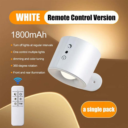 Rechargeable Magnetic LED Wall Sconce Night Lamp with Remote