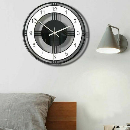 Nordic Silent Acrylic Wall Clock Transparent Home Living Room Decor