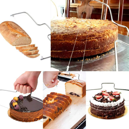 Adjustable 304 Stainless Steel Slicer for Bread, Toast & Cake