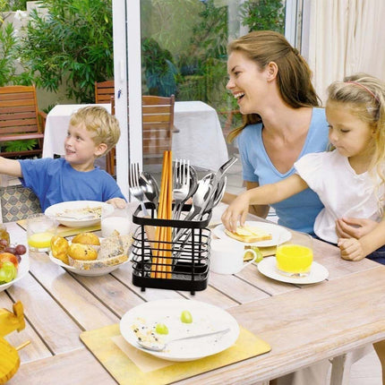 Stainless Steel Cutlery Holder, Kitchen Utensil Pot Drainer Caddy & Sink Tidy