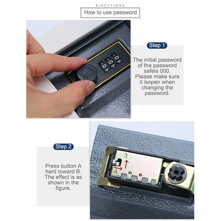 Portable Hidden Safe Book with Combination Lock Secret Storage Box 18cm