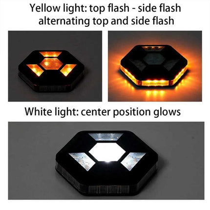 360° Rotating Magnetic LED Car Warning Light - High Visibility Flashing Safety Beacon