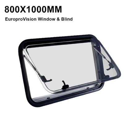 800x1000mm Oversized Caravan Window Handle with Integrated Heavy-Duty Gas Strut | for Large Push-Out Windows