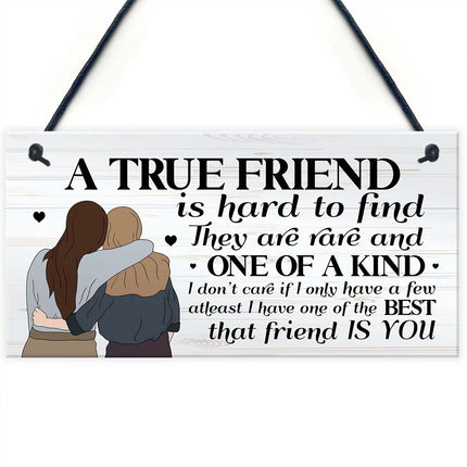 Wooden Friend Gift True Friend Wall Decor for Her Christmas Birthday