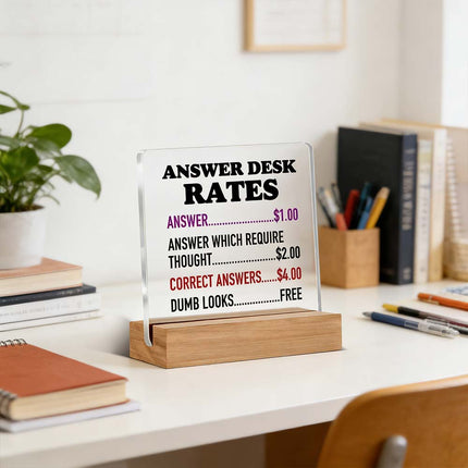 Funny Office Gifts for Coworkers & Boss – Acrylic Plaque