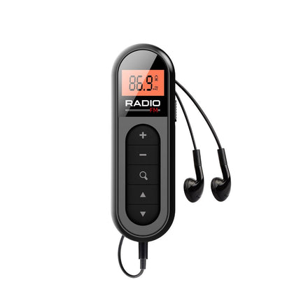 Mini FM Radio Portable Clip-On Rechargeable for Meeting Tour Guide Racing Sports