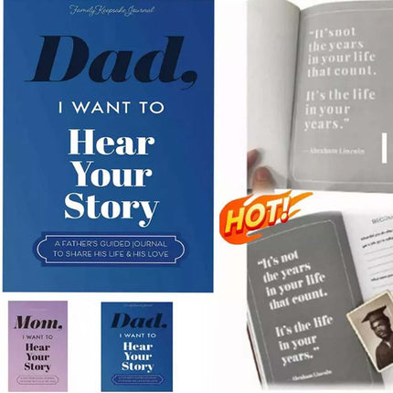Dad/Mom, I Want to Hear Your Story – A Journal to Share Life's Journey