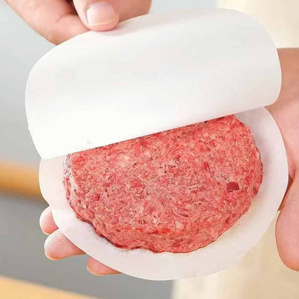 100 Pcs 12cm Non Stick Wax Paper Rounds for Hamburger Patty, Burger Discs