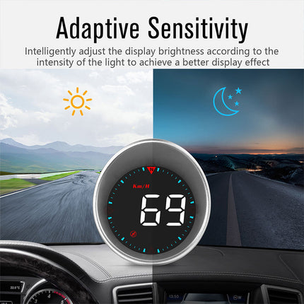 GPS HUD Speedometer for Cars: Windshield Projector with Speed Alerts to Keep You Focused on Road