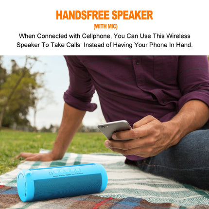 Portable Waterproof BT Subwoofer w/ TF Card, Radio & Flashlight