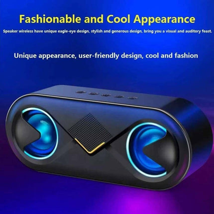 High Bass Ultra Loud Portable Bluetooth Speaker for Outdoor - Black