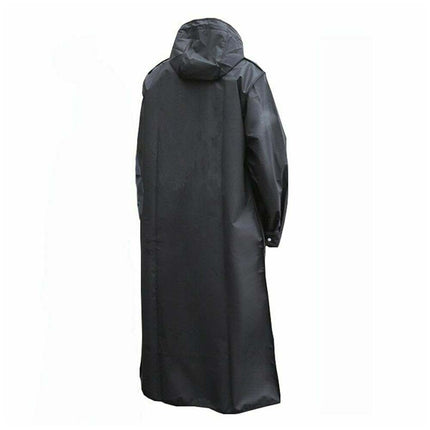 Men's Waterproof Hooded Long Raincoat for Outdoor Hiking