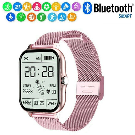 Smart Watch for Women & Men with Heart Rate for iPhone Android Bluetooth - Pink
