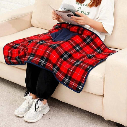 Electric Heated Throw Blanket, Fleece Warming Blanket with Timer & Washable Design