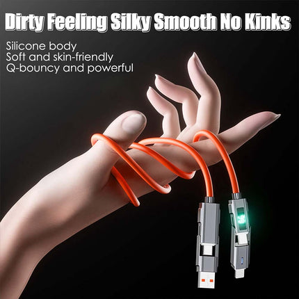 4-in-1 USB-C PD 100W Fast Charging Cable for iPhone & Android