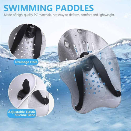 Adult & Junior Swim Training Hand Paddles for Novice & Professional Use