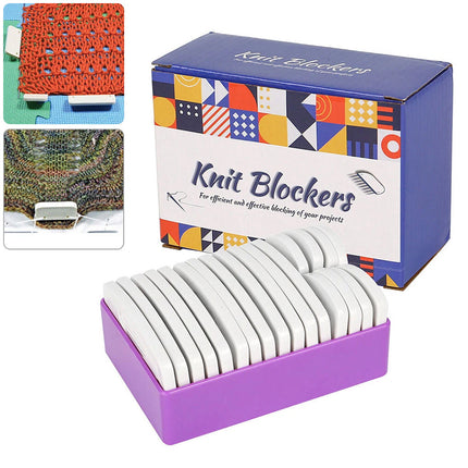 20Pcs Knit Blockers & Pins Kit for Blocking Crochet Lace Needlework