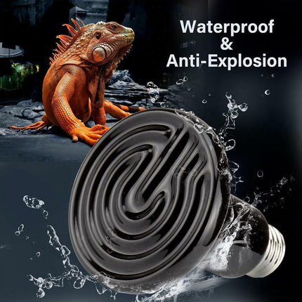 2X 150W E27 Infrared Ceramic Heat Emitter Reptile Lamp for Lizard & Snake