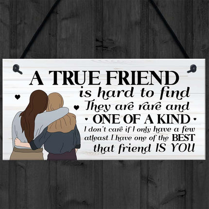 Wooden Friend Gift True Friend Wall Decor for Her Christmas Birthday