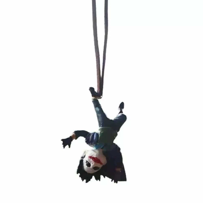 Joker Action Figure Car Accessory - Decorative Hanging Pendant for Rearview Mirror Interior Decor