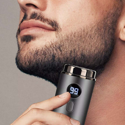 Mini USB Rechargeable Electric Razor for Men with Digital Display Portable