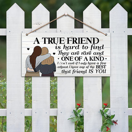 Wooden Friend Gift True Friend Wall Decor for Her Christmas Birthday