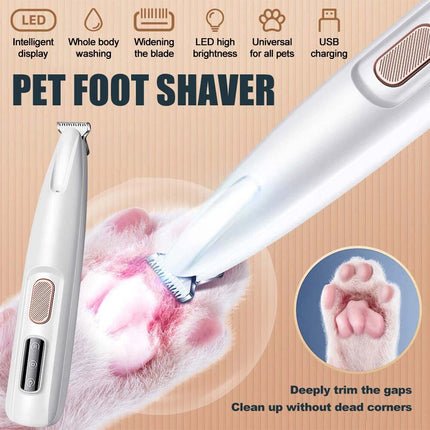 Cordless Professional Pet Clippers – Low Noise Dog Hair Shaver & Grooming Trimmer with Adjustable Blade Kit