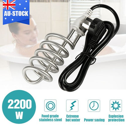 Portable Stainless Steel Travel Immersion Water Heater for Hot Drinks