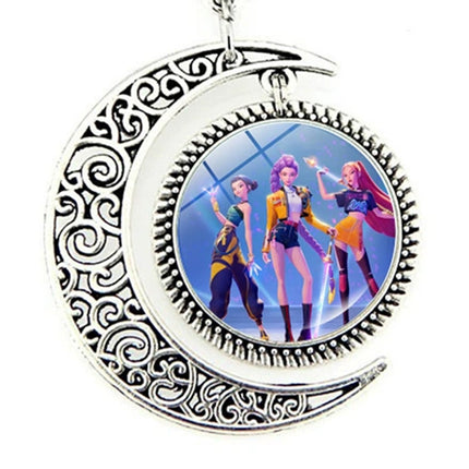 New KPop Demon Hunters Pendant Necklace Sweater Chain Decor