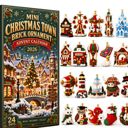 24-Day Christmas Advent Calendar Pre-Assembled Brick Ornament Blind Boxes