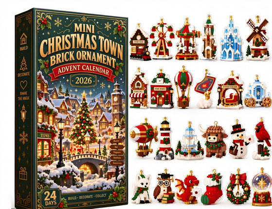 24-Day Christmas Advent Calendar Pre-Assembled Brick Ornament Blind Boxes