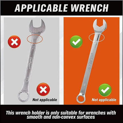 2Pcs Magnetic Spanner Rack, Holds 24 Tools, Wrench Organiser for Workshop