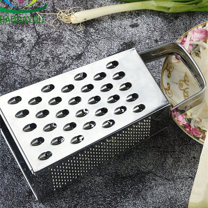4-Sided Box Cheese Grater, Stainless Steel 8 Inch Veggie Slicer Cutter