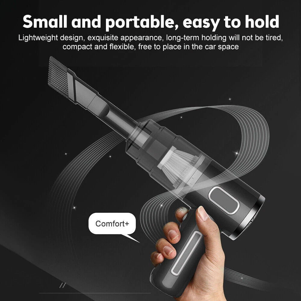 120W Cordless Handheld Vacuum Cleaner, Strong Suction for Car and Home Use