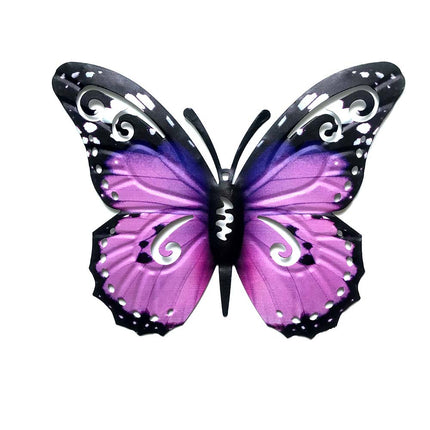 Metal 3D Butterfly Garden Wall Art for Home Decor 22x27cm