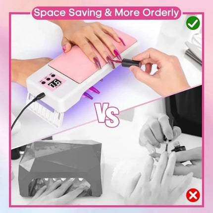 Foldable LED UV Nail Lamp for Gel Polish Curing, Professional Nail Dryer