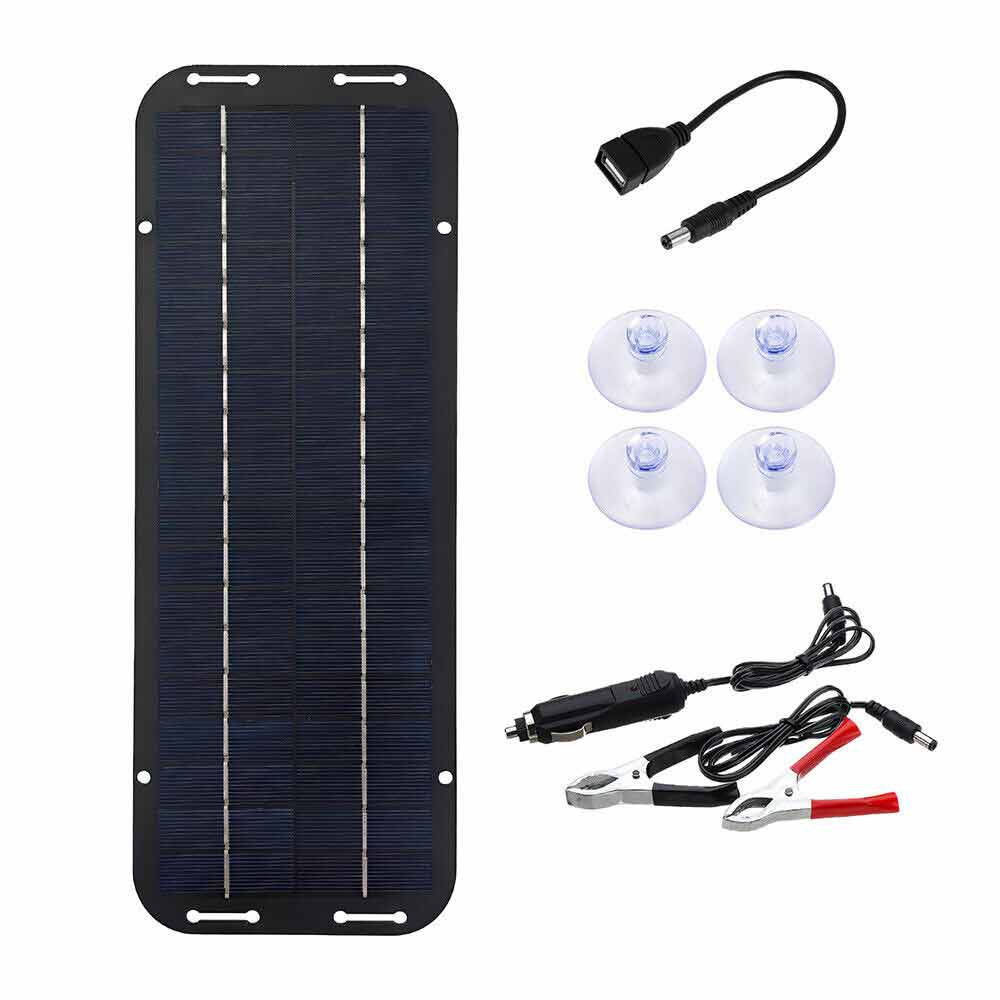 12V 30W Solar Battery Charger & Maintainer - Waterproof, Portable Power for Car, Boat, RV, Motorcycle