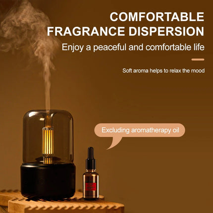Black Vintage USB Aroma Diffuser & Humidifier, 120ml