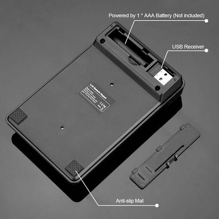 2.4GHz Wireless Mechanical Feel 19-Key Numeric Keypad