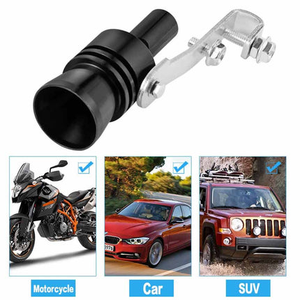 Universal 2PC XL Aluminum Turbo Whistle Loud Exhaust Booster