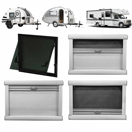 Vertical Window Locking Handle & Strut Kit for 350x700mm RV Caravan Windows