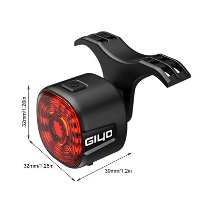 USB Rechargeable Bike Tail Light with Brake Sensor, Super-Bright LED Rear Light for Mountain & Road Cycling