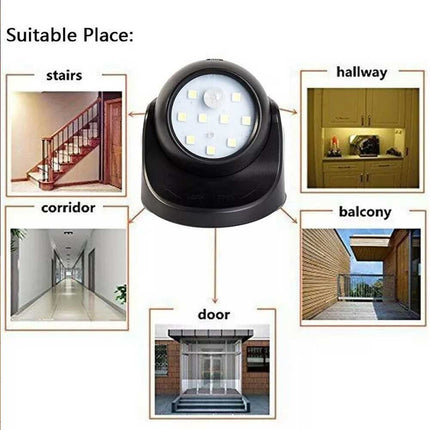 Battery 360° Motion Sensor LED Security Light for Indoor Outdoor Garden