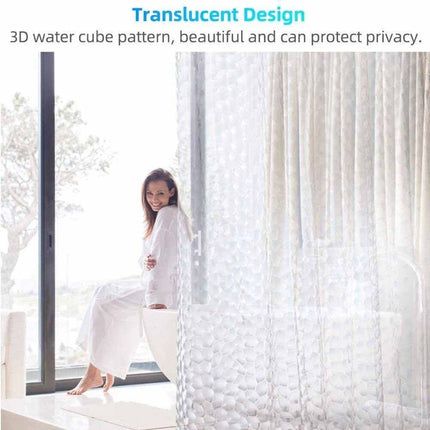 EVA Waterproof Mildew-Resistant Shower Curtain 180x200cm Bath Curtain