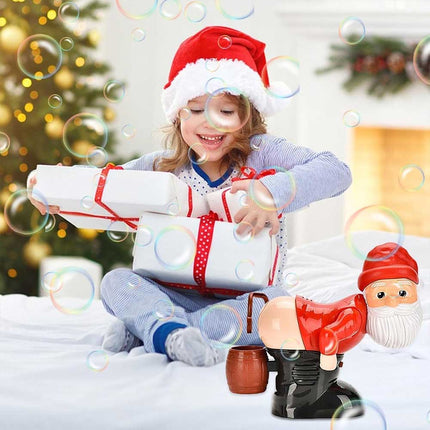 Christmas Snowman Bubble Machine for Kids with Music & Lights